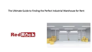 The Ultimate Guide to Finding the Perfect Industrial Warehouse for Rent​