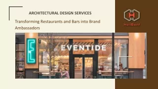 Architectural Design Services Transforming Restaurants and Bars into Brand Ambassadors