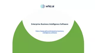 Enterprise Business Intelligence Software - WhizAI