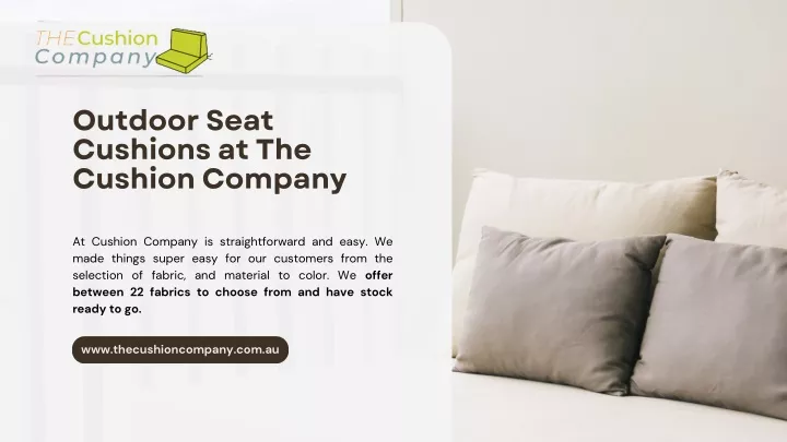 outdoor seat cushions at the cushion company