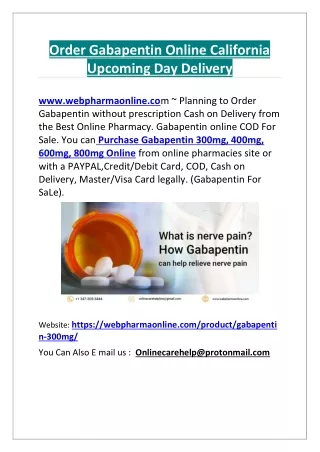 order gabapentin online california upcoming