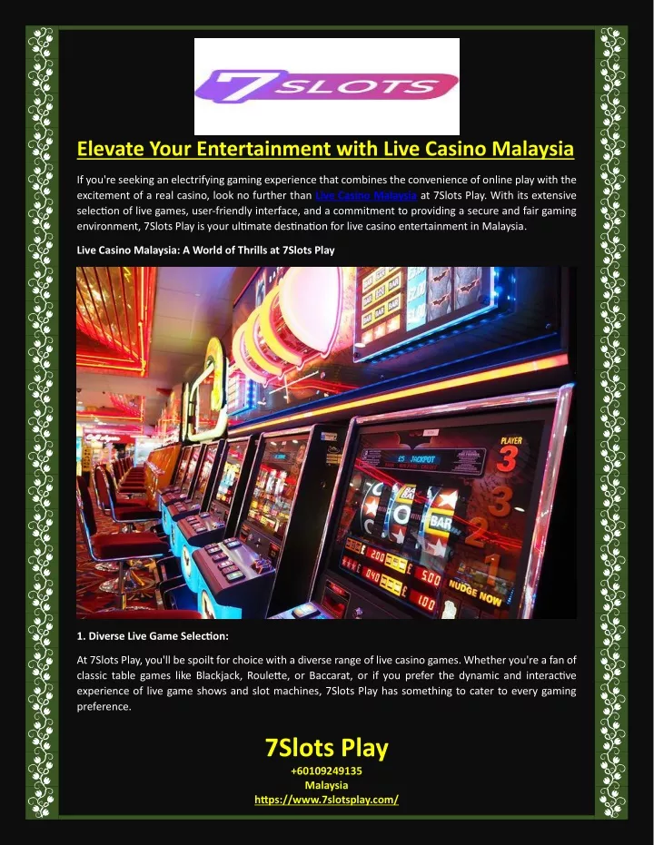 elevate your entertainment with live casino