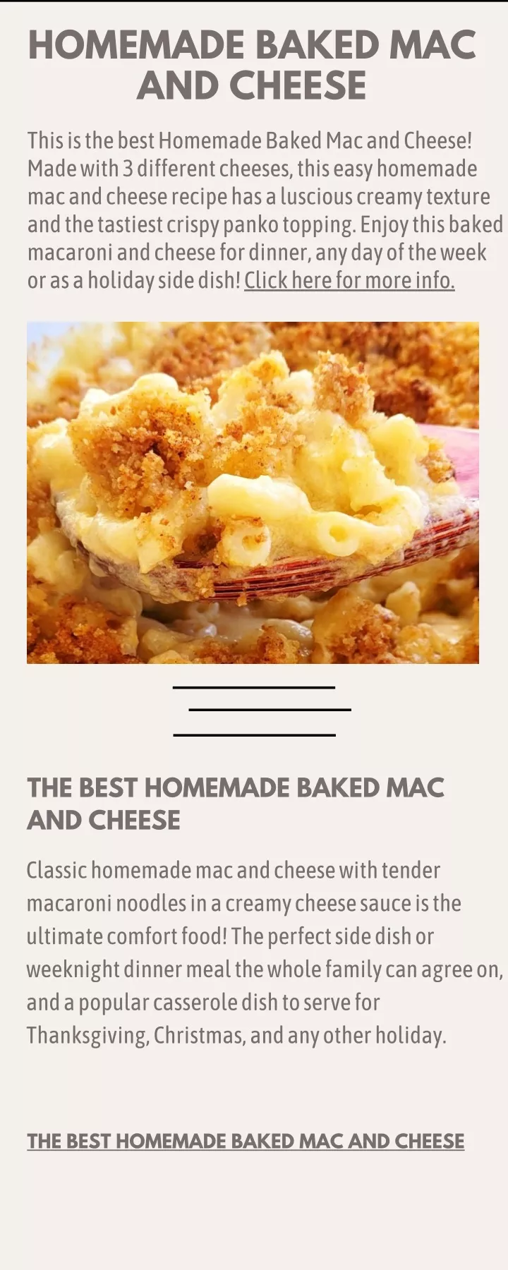 homemade baked mac and cheese