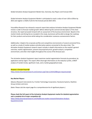 global activation analysis equipment market size