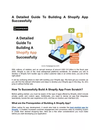 a detailed guide to building a shopify