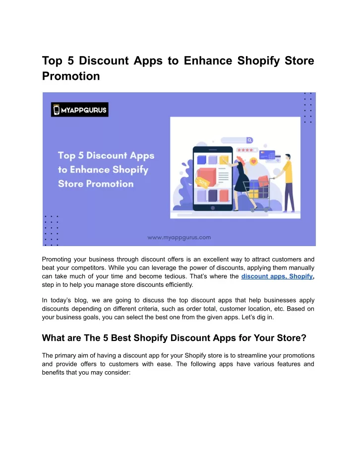top 5 discount apps to enhance shopify store