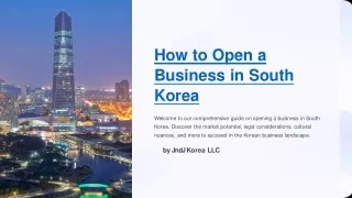 How to Open a Business in South Korea