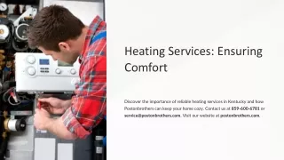 Heating Services Ensuring Comfort