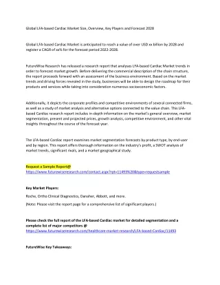 global lfa based cardiac market size overview