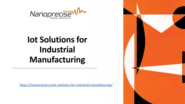 iot solutions for industrial manufacturing