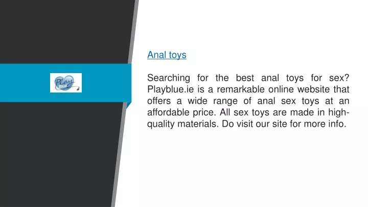 anal toys searching for the best anal toys