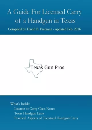 [PDF] DOWNLOAD A Guide for Licensed Handgun Carry in Texas