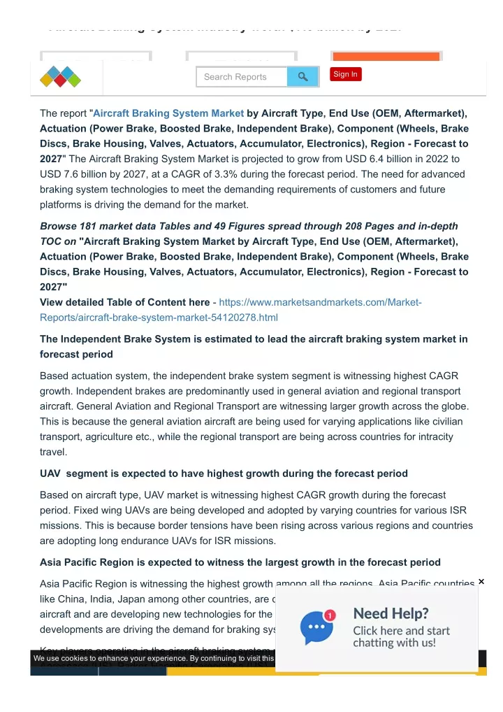 aircraft braking system industry worth