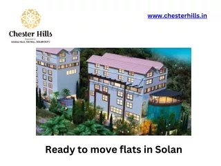 Ready to move flats in Solan