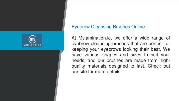 eyebrow cleansing brushes online at mylamination