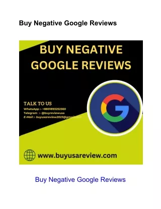 Buy Negative Google Reviews3
