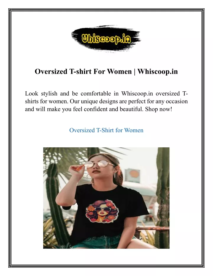 oversized t shirt for women whiscoop in