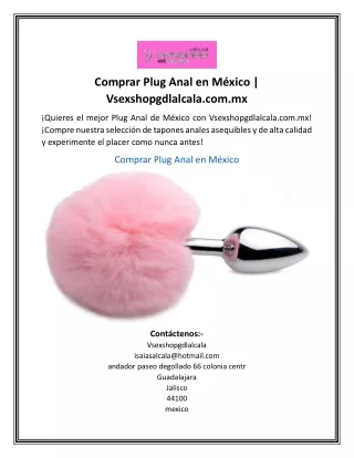 Comprar Plug Anal en México | Vsexshopgdlalcala.com.mx