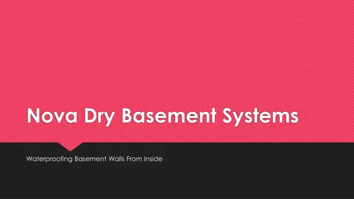 nova dry basement systems