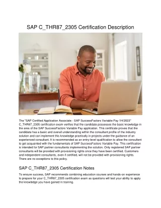 sap c thr87 2305 certification description