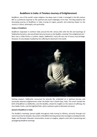 Buddhism in India - Buddhist Tour