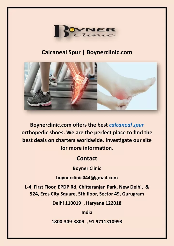 calcaneal spur boynerclinic com