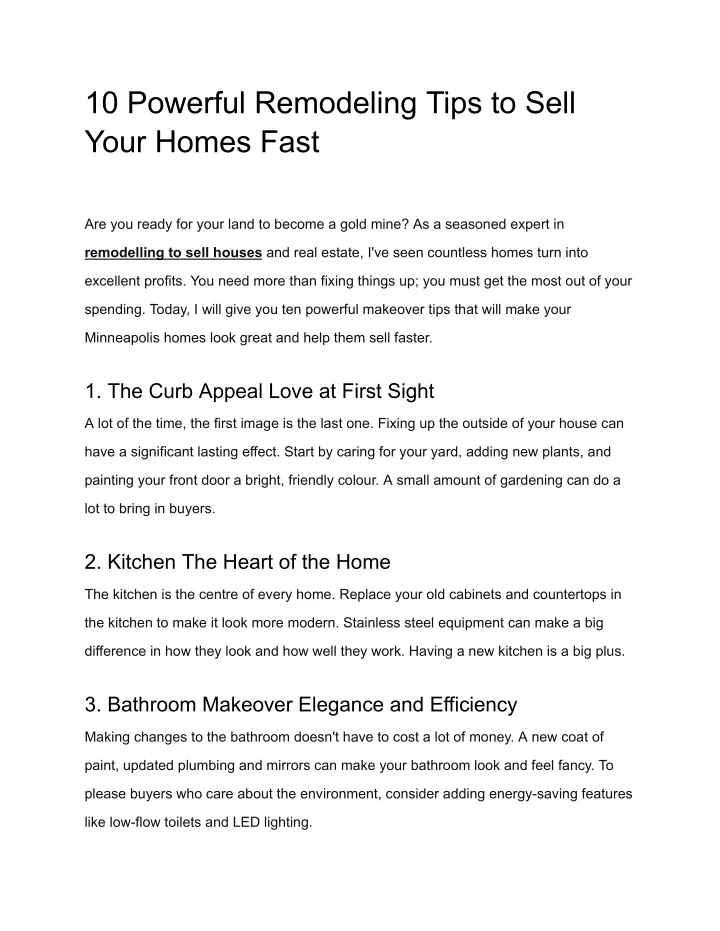 10 Tips To Sell Your Home For More Money