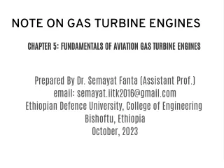 Historical perspective of Gas turbine engines