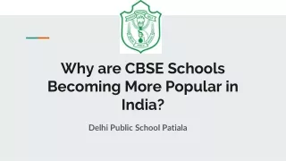 Why are CBSE Schools Becoming More Popular in India