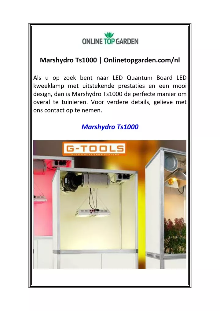 marshydro ts1000 onlinetopgarden com nl