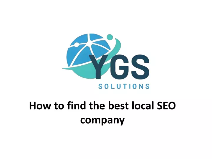 how to find the best local seo company
