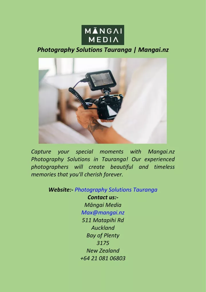 photography solutions tauranga mangai nz