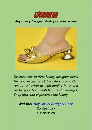 Buy Luxury Designer Heels  Lucasheva.com