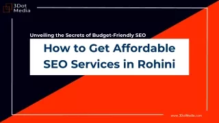 How to Get Affordable SEO Services in Rohini