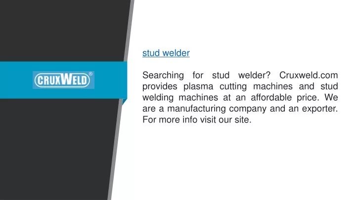 stud welder searching for stud welder cruxweld