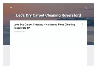 Leo's Dry Carpet Cleaning Royersford