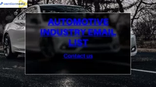 Certified Automotive Industry Email List Providers In USA-UK
