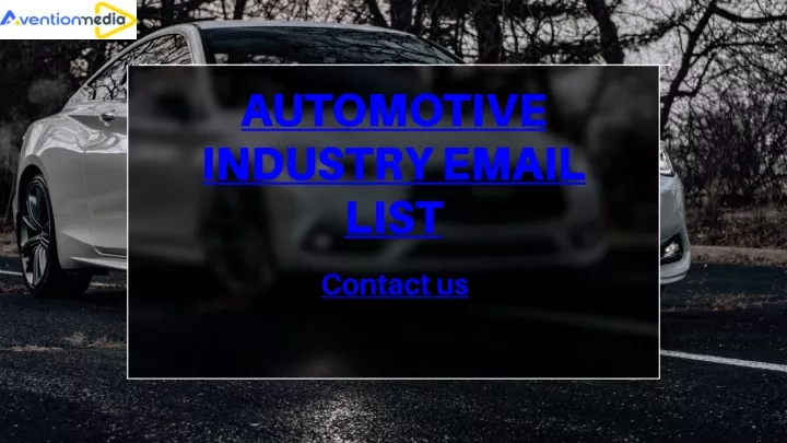 automotive industry email list