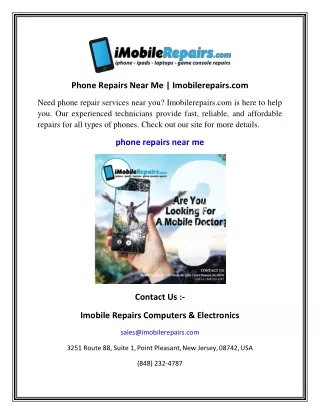 Phone Repairs Near Me  Imobilerepairs