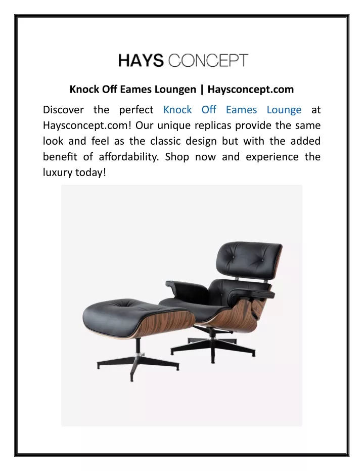 knock off eames loungen haysconcept com