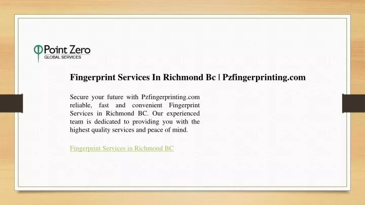 fingerprint services in richmond