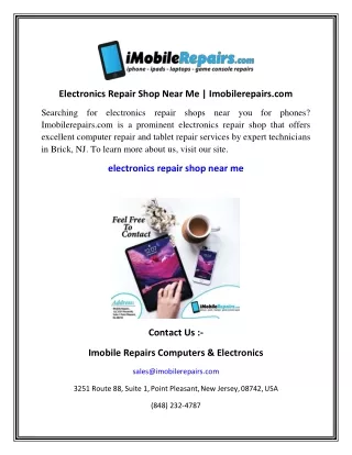 Electronics Repair Shop Near Me    Imobilerepairs