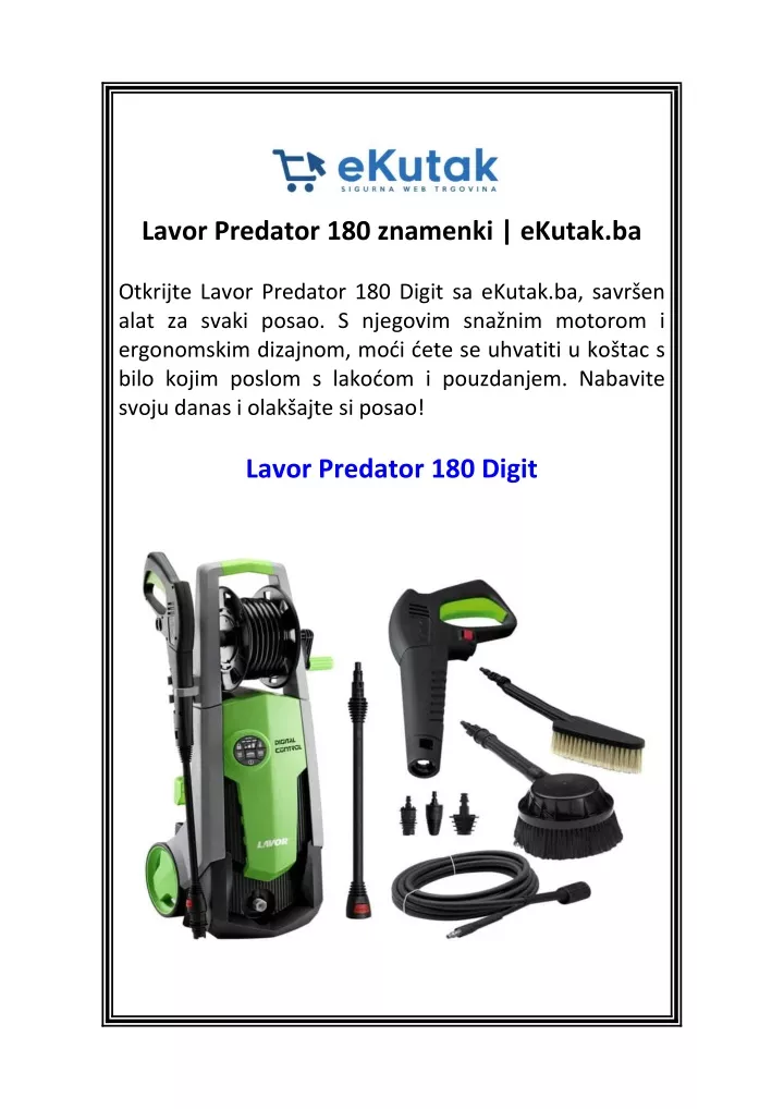 lavor predator 180 znamenki ekutak ba