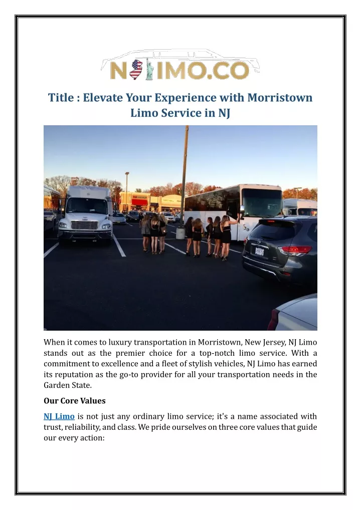 title elevate your experience with morristown