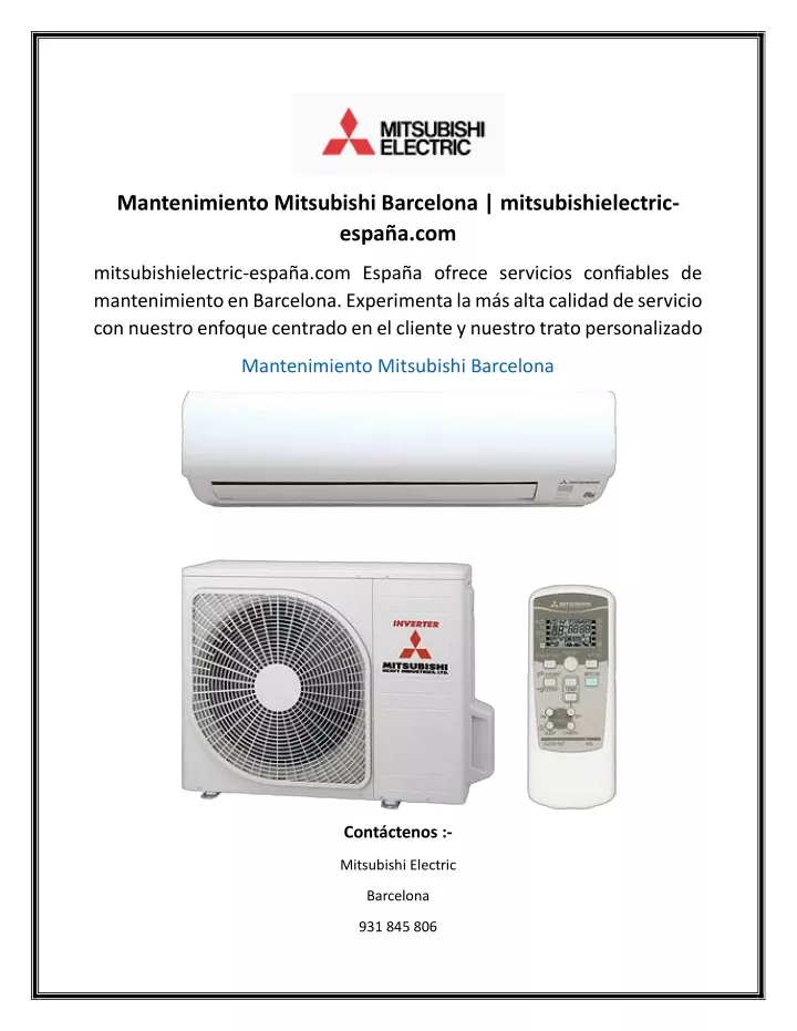 mantenimiento mitsubishi barcelona