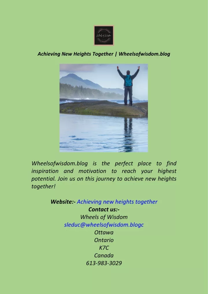 achieving new heights together wheelsofwisdom blog