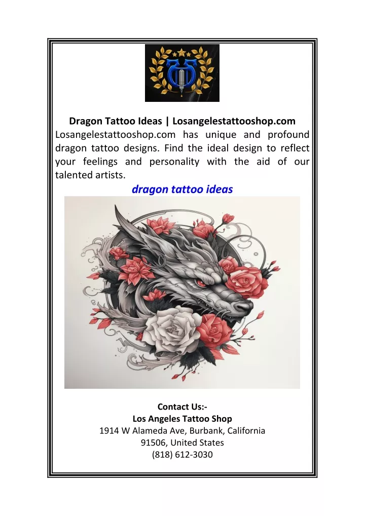 dragon tattoo ideas losangelestattooshop