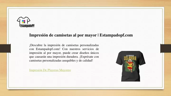 impresi n de camisetas al por mayor estampadopf