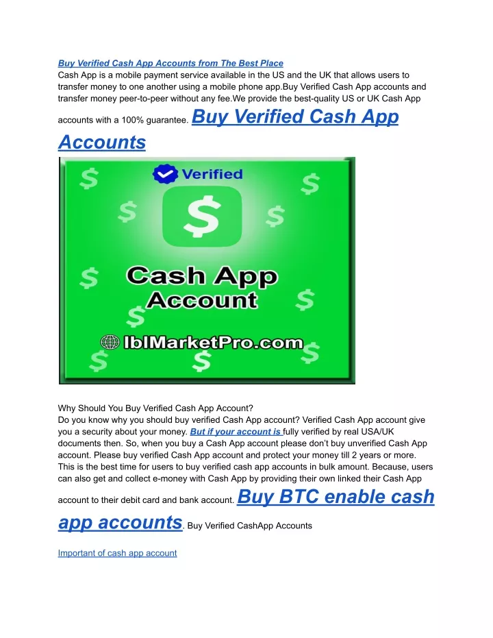 buy verified cash app accounts from the best
