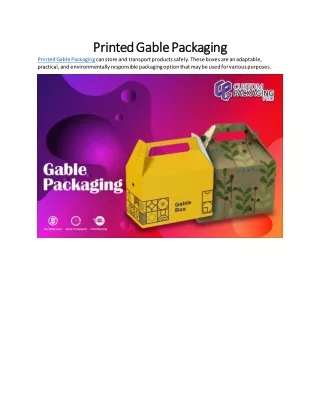printed gable packaging printed gable packaging